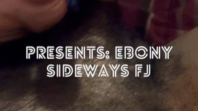 Ebony Sideways Footjob