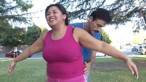 Asian fat slut for a big mature cock