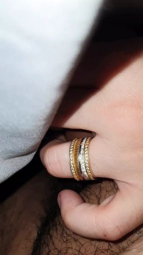 Step mom with wedding ring handjob step son dick in night of the wedding