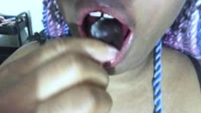 lip fetish - Seductive Cherry Chewing & Lip Worship, chewing, mouth fetish 1080 smaller