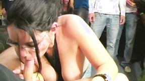 ”Preggo Beauty with Great tits Blowjob”