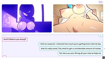 Nicole Risky Job - Story Show part 2 [Hentai game PornPlay ] Ep.10 after all that camshow Nicole became bisexual