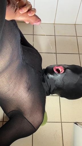 Captivating moment from &quot;Piss drinking slave drinks his own urine&quot;