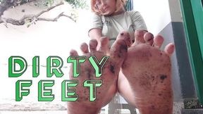 Dirty feet; walking through my yard
