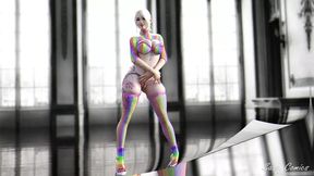 Stepsie in rainbow lingerie gets fucked and creamed by Blackman - Interracial BBC - sassyComics