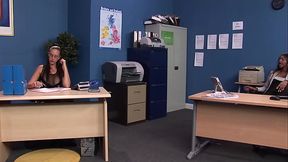 A foursome with these slutty secretaries at the office