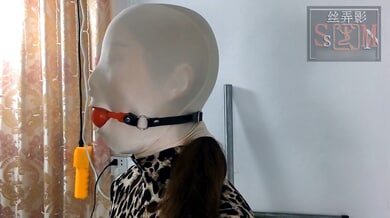 Chinese woman dominated with rope bondage and breathplay