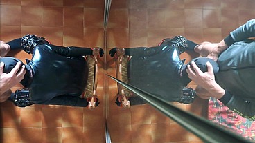 I am chairtied and he fucks my face for 10 minutes until he cums in my mouth