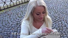 Blonde Hungarian girl gets paid for her pleasure