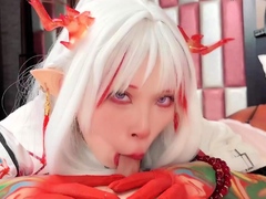 Hot Asian big cock blowjob and handjob