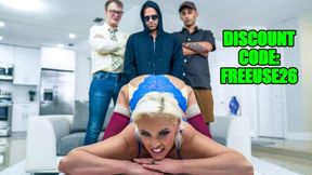 Selects dirt with magnificent Jessie Rogers and Kayla Kayden from FreeUse