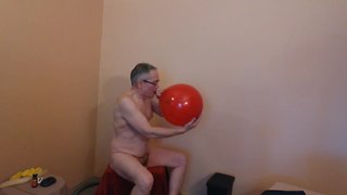 Wank and explodes non-pop balloon adventure: part 1 - red tuf-tex balloon