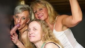 ”Triple Blonde Old Woman Groupsex”