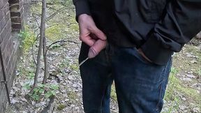 Pissen im Wald