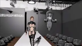 Latex Brunette Dominates Fallout 4 Battlefields in Steamy Anime Action