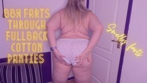 BBW Farts Through Fullback Cotton Panties