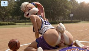 Animated Lola Bunny Space jam anal doggy hentai feet