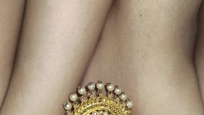 Yellow Saree Hot Breast Nipple Licking