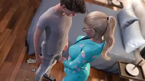 Cute roomie sucks and gets hammered in an FFM threesome