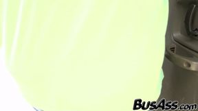 Two inked good looking guys are anal fucking in a moving car