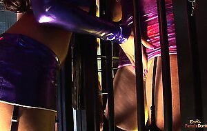 Master woman held her horny prisoners behind bars