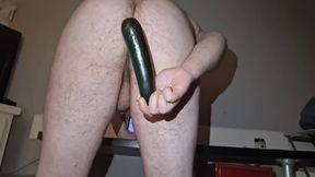 Zucchini in the buttocks!