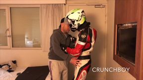 2435 Straight at the Hotel B Motorbiker in Leather Outfits