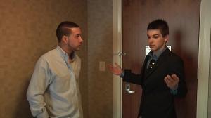 Str8 To Gay - Dimitri Kane impressed by piercing Johnny Rapid on vacation