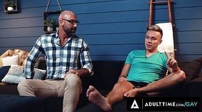 Bald Stepdaddy Accidentally Fucks New Twink Stepson