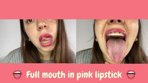 Enjoy my mouth from the inside with my new pink lipstick