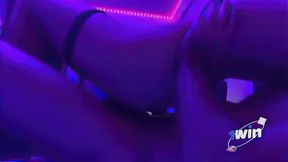 Intense orgy with a slim, stunning doll under UV light - hottest porn!