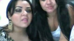 Two voluptuous filthy whores on webcam show their goodies