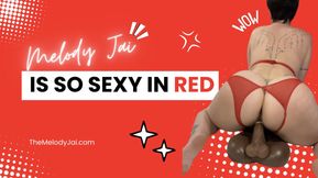 Red Lingerie BBC Riding!