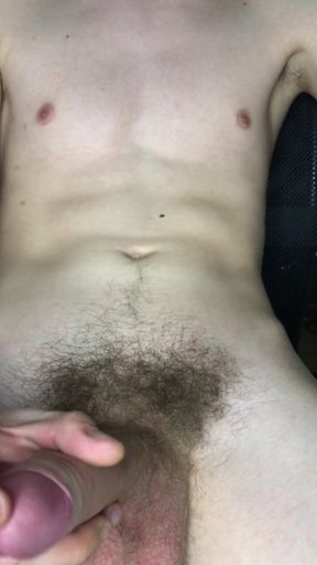 Young Man Jerking off His Big Cock