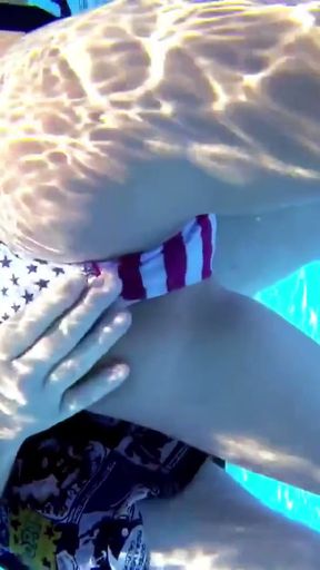 Jesyka Diamond underwater sex in the pool and lazy fucking on the couch   Clip 1