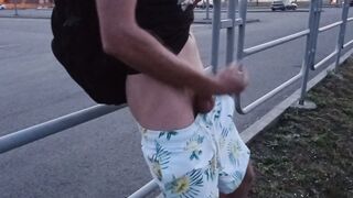 Andy_Taylor goes wild at the shopping center with his huge cock & handjob skills