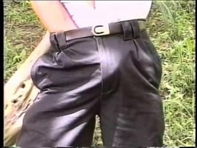 Hairy stud pulls his huge cock out and jacks off by himself