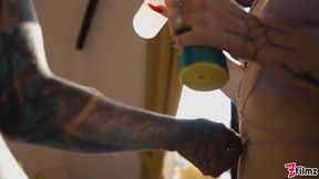 Eden Ivy - Twotattooed Lesbian Anal Gape And Squirt And Big Toy