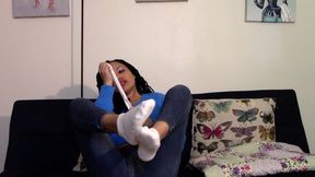 Sock Smelling Foot Slave Mesmerized-Monica Jade MP4