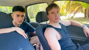 Latino Twinks 18+ Eagerly Seek Wild Public Sex with Their Sexy Cab Driver