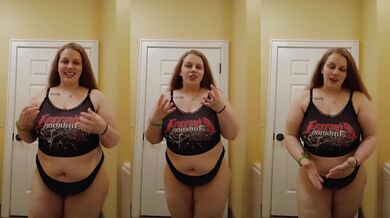Cum guzzling BBW dommy jerks off while watching you choke