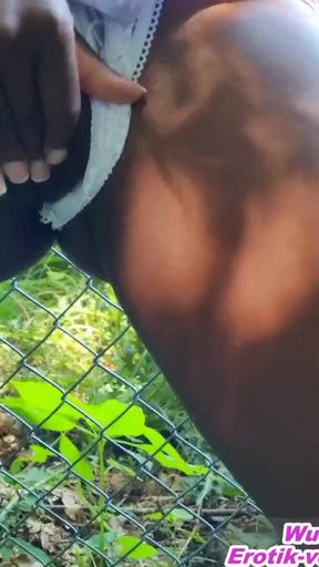 German black african teen at amateur outdoor pov fuck   Clip 1