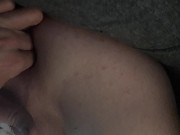 Training biceps with heels and butplugg