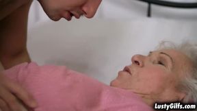 Hot Male Helper Bangs With Horny Granny