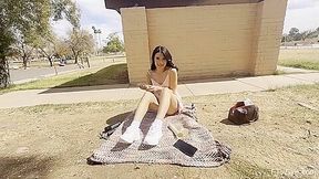 Sasha Reign Teasing Around Town