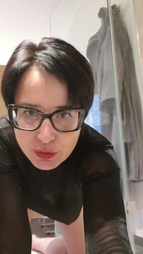 Julie Squirts in the Bathroom