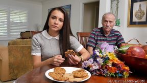 Old Men Fuck Young Brunette