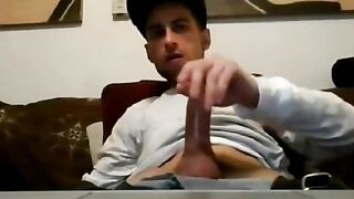 Torned Boy Faps His Ginormous Sausage to a Web cam Ejaculation