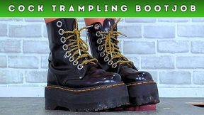 NO MERCY For Your Drained Balls Under My MONSTER Dr Marten Boots (231) - Bug Cam - Cock Trampling CBT Bootjob