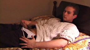 Naked on a bed jacking off - Lucky demonstrates this talent on the bed and in the shower